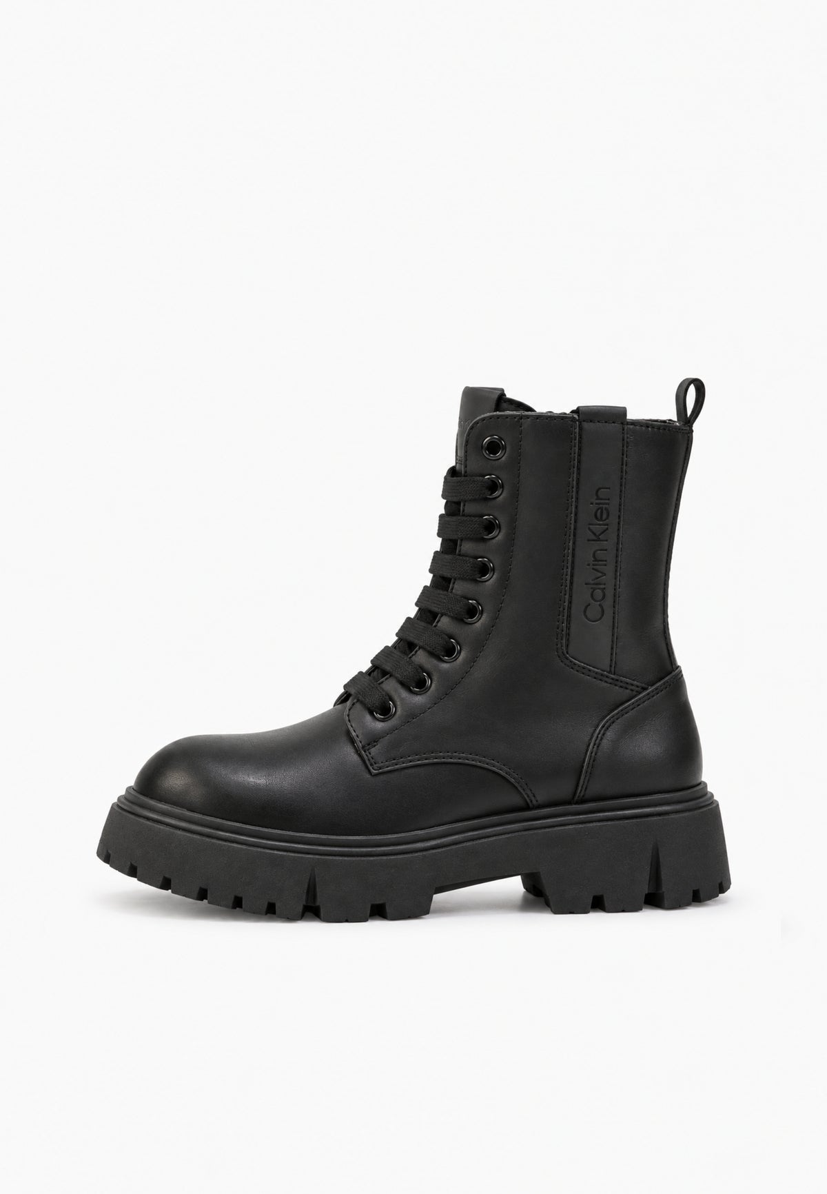 CALVIN KLEIN TRONCHETTO NERO ANFIBIO CON LACCI Bambine e ragazze 225-V4A5-83430-1355999.NE_