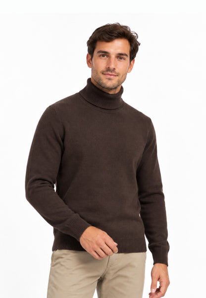 John Richmond LUPETTO MARRONE SAGOMATO CON LOGO RICAMATO Uomo UMA26168LU.MARRO_