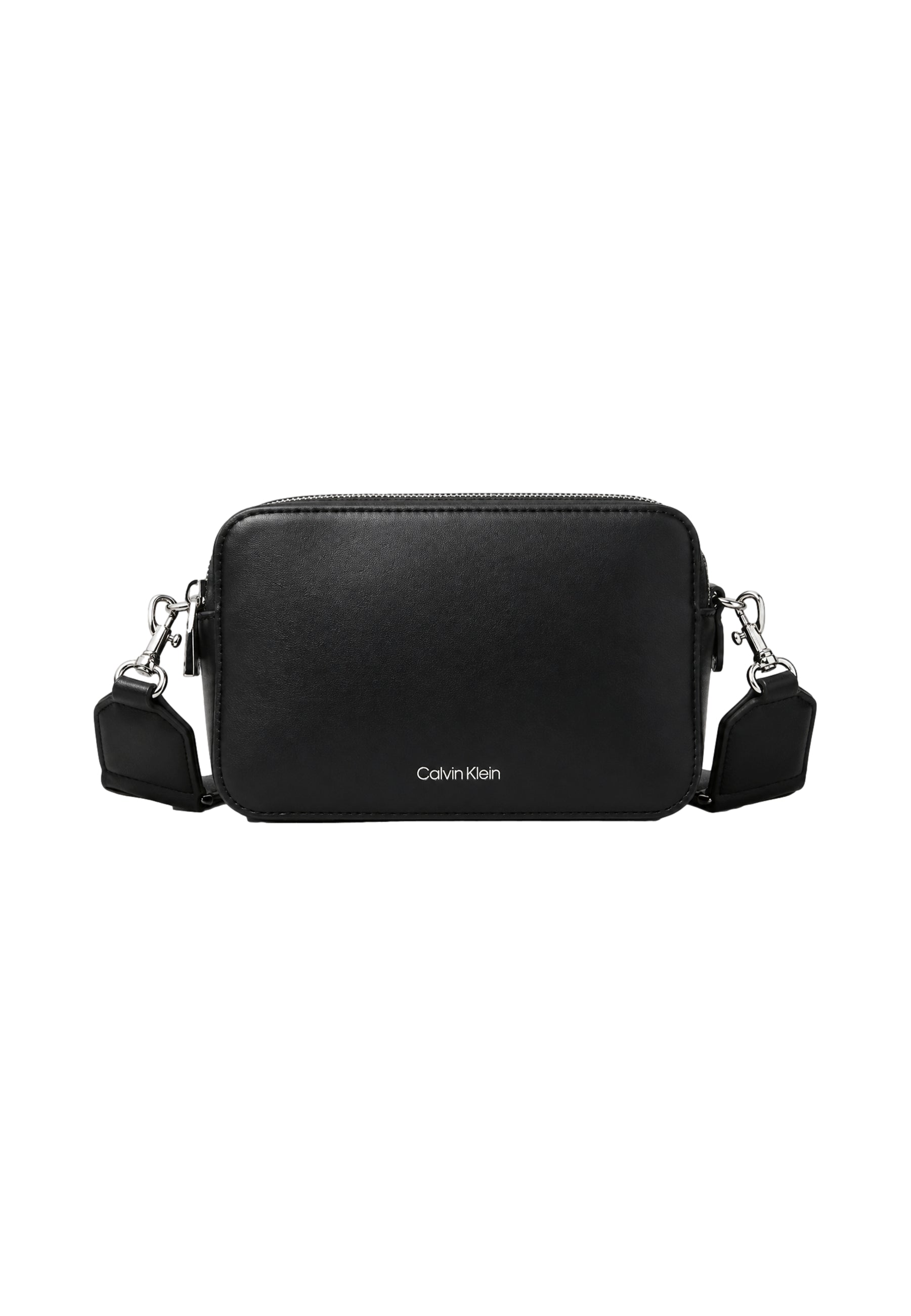 Calvin Klein borsa nera donna mini logo Misure: 12 x 18 x 5 cm dettaglio logo