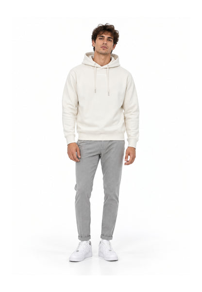 John Richmond felpa PANNA CON CAPPUCCIO E MINI LOGO Uomo uma26029fe.panna_