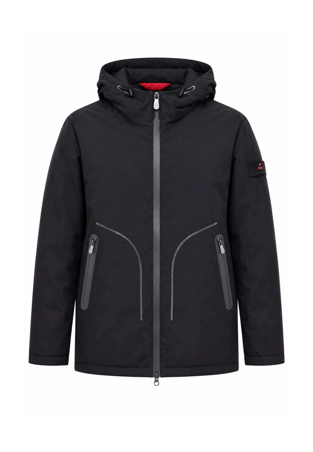 Peuterey GIUBBOTTO NERO CON CAPPUCCIO E TASCHE CON ZIP Bambini e ragazzi SATORU KID.NE_