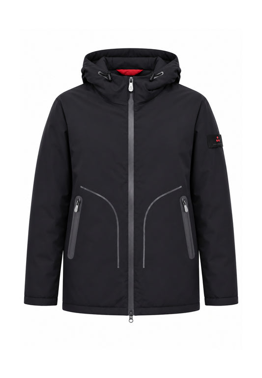 Peuterey GIUBBOTTO NERO CON CAPPUCCIO E TASCHE CON ZIP Bambini e ragazzi SATORU KID.NE_