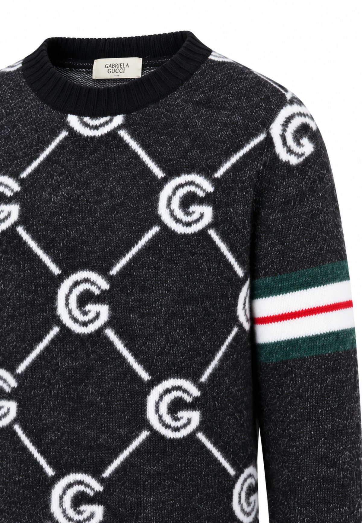 Gabriella Gucci COMPLETO NERO IN MAGLIA CON MAGLIONE E GONNA LOGATI Bambine e ragazze GK300+GK301.NE_