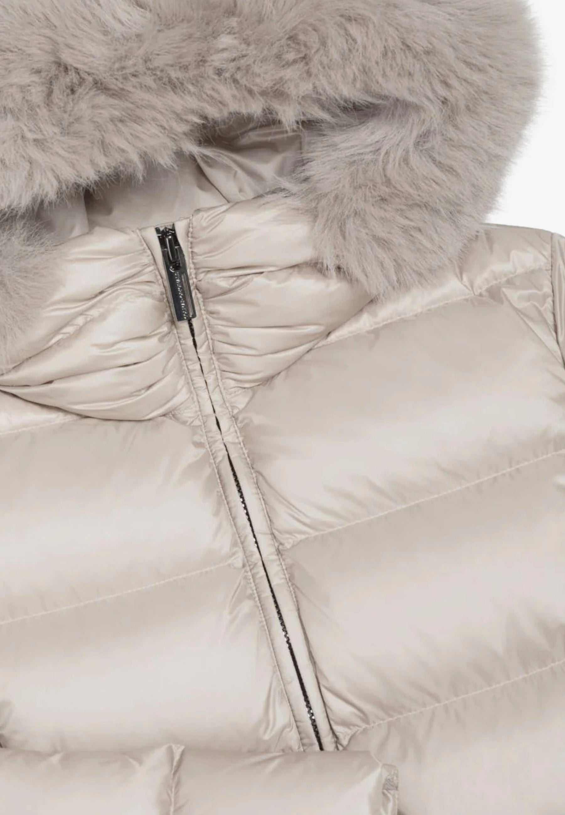 Colmar Piumino da Donna Avorio con Cappuccio e Pelliccia Sintetica