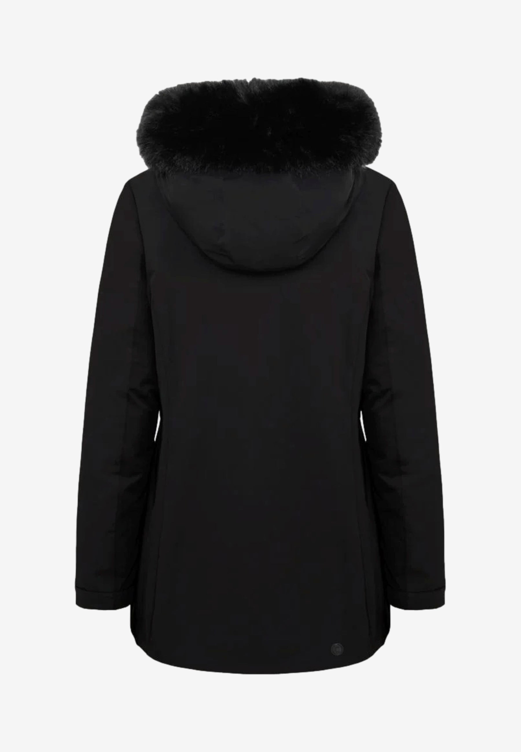 Colmar Piumino da Donna Nero con Cappuccio e Pelliccia Sintetica