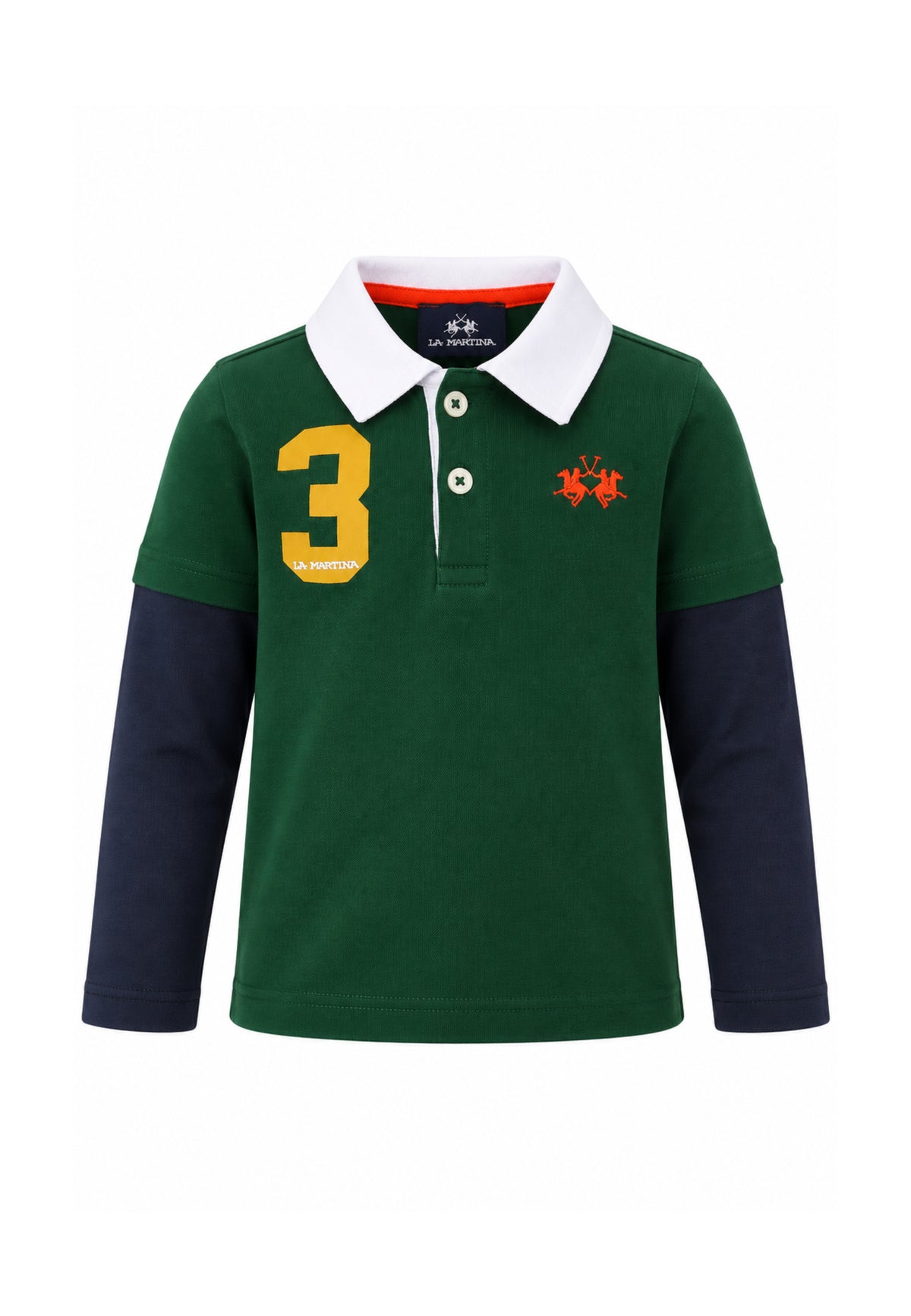 LA MARTINA POLO VERDE COLOR BLOCK Bambini e ragazzi MAB0088.VER_