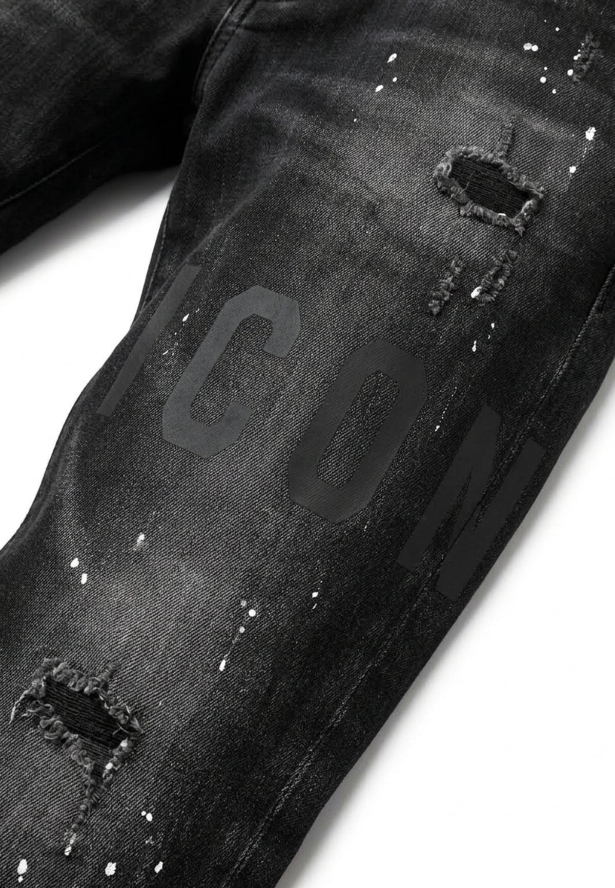 ICON JEANS NERO SLIM FIT STRAPPATO Bambini e ragazzi IBDT001303.NE_