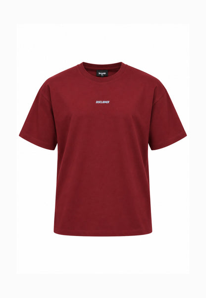 Disclaimer T SHIRT BORDEAUX A MEZZE MANICHE LOGO MAXI RETRO Bambini e ragazzi 26IDK59102.BORDEAUX_