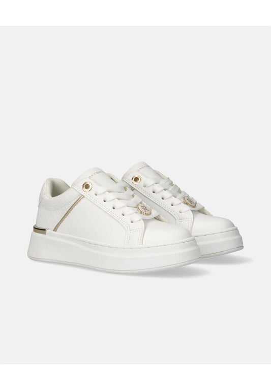 TOMMY HILFIGER sneaker bianca con lacci e dettagli oro Bambine e ragazze L-T3A9-35093-1955100.BIA_