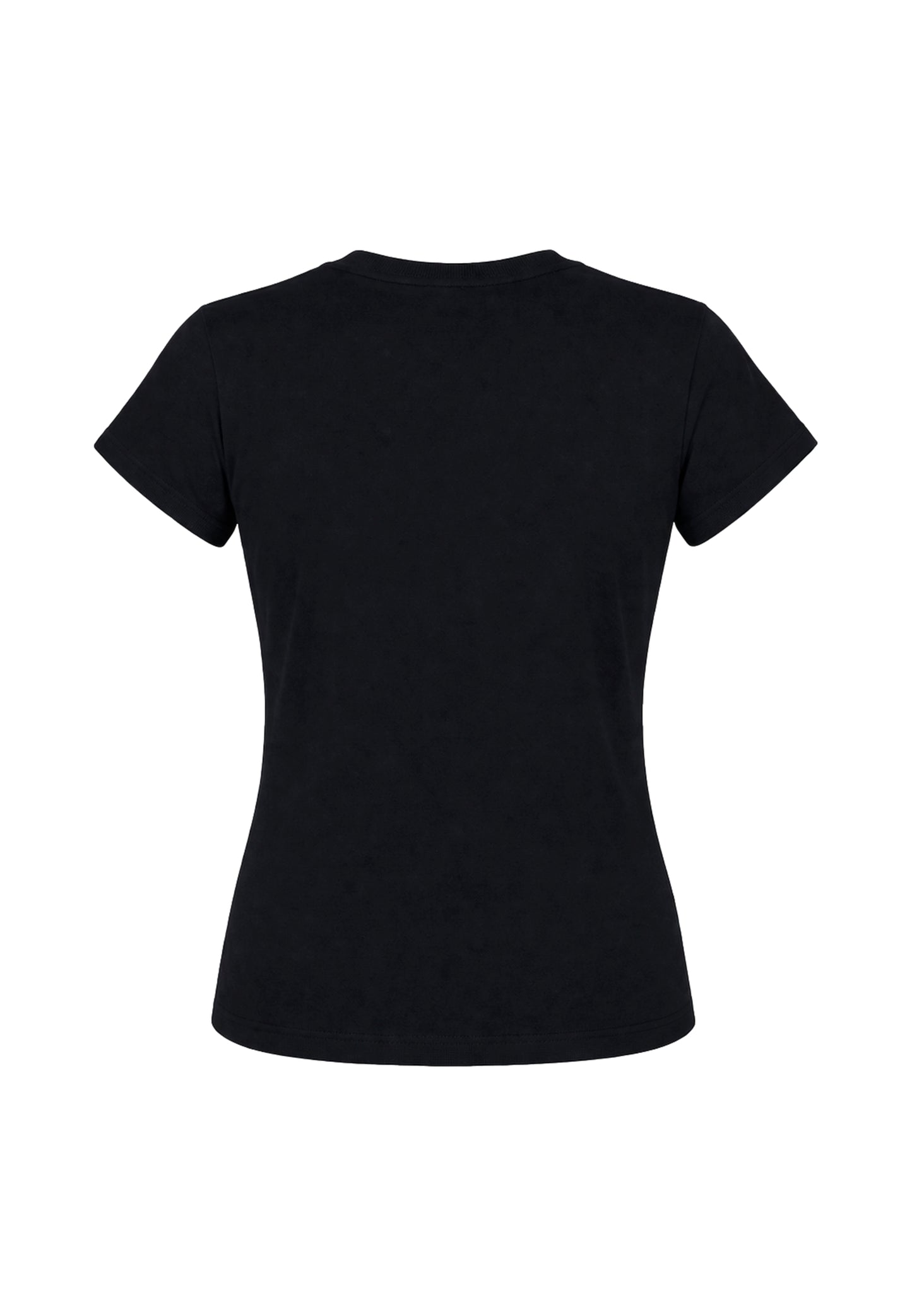 Blauer tshirt nera donna maxi logo strass