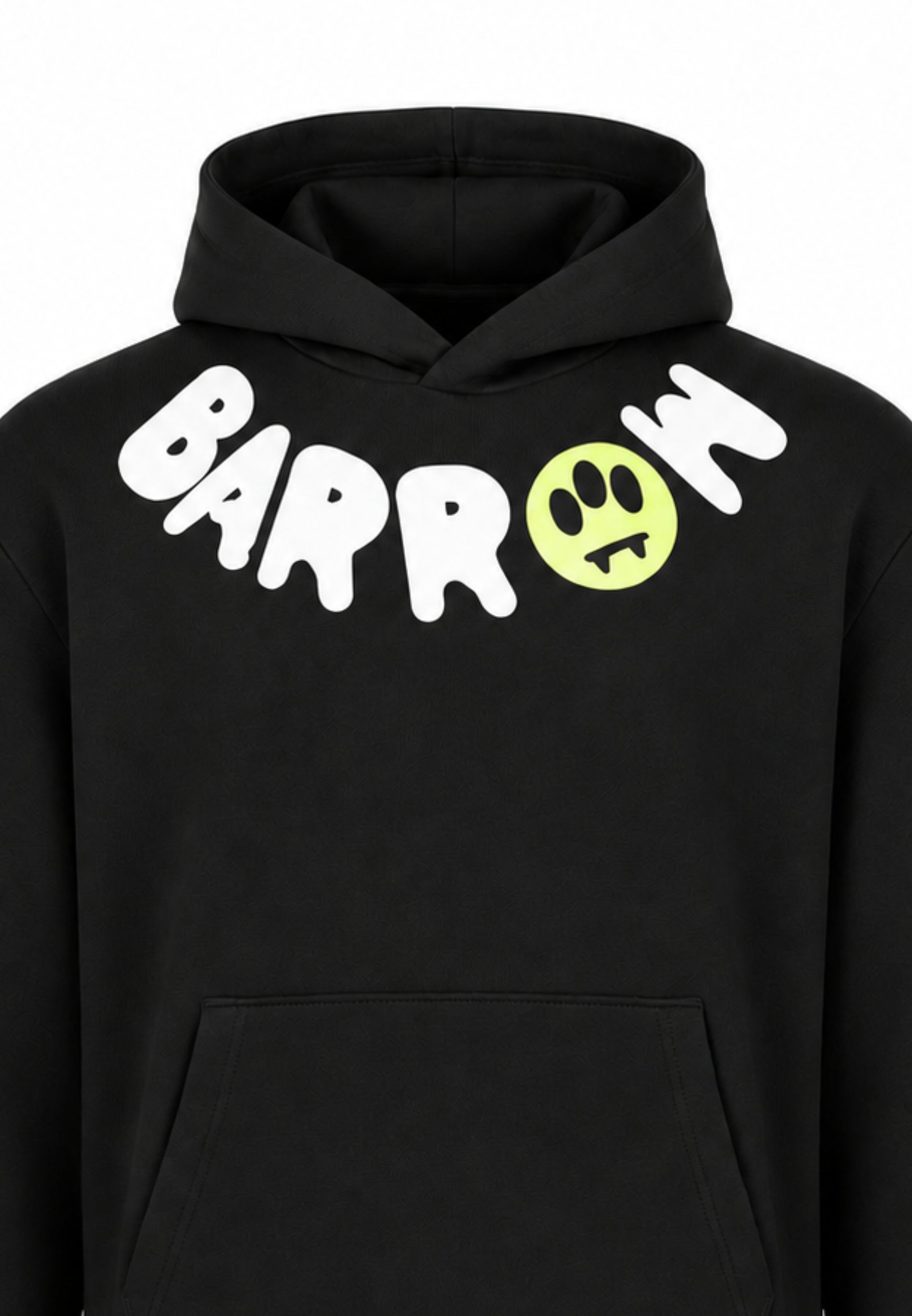 BARROW FELPA NERA CON CAPPUCCIO con logo sul collo Bambini e ragazzi F6BKJUHS038.NE_