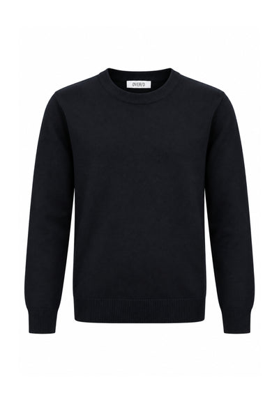 OVERD MAGLIONE NERO IN LANA RASATA Bambini e ragazzi OK105SMG.NE_