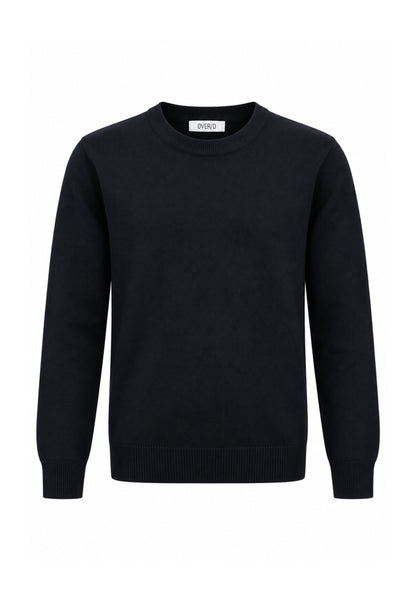 OVERD MAGLIONE NERO IN LANA RASATA Bambini e ragazzi OK105SMG.NE_