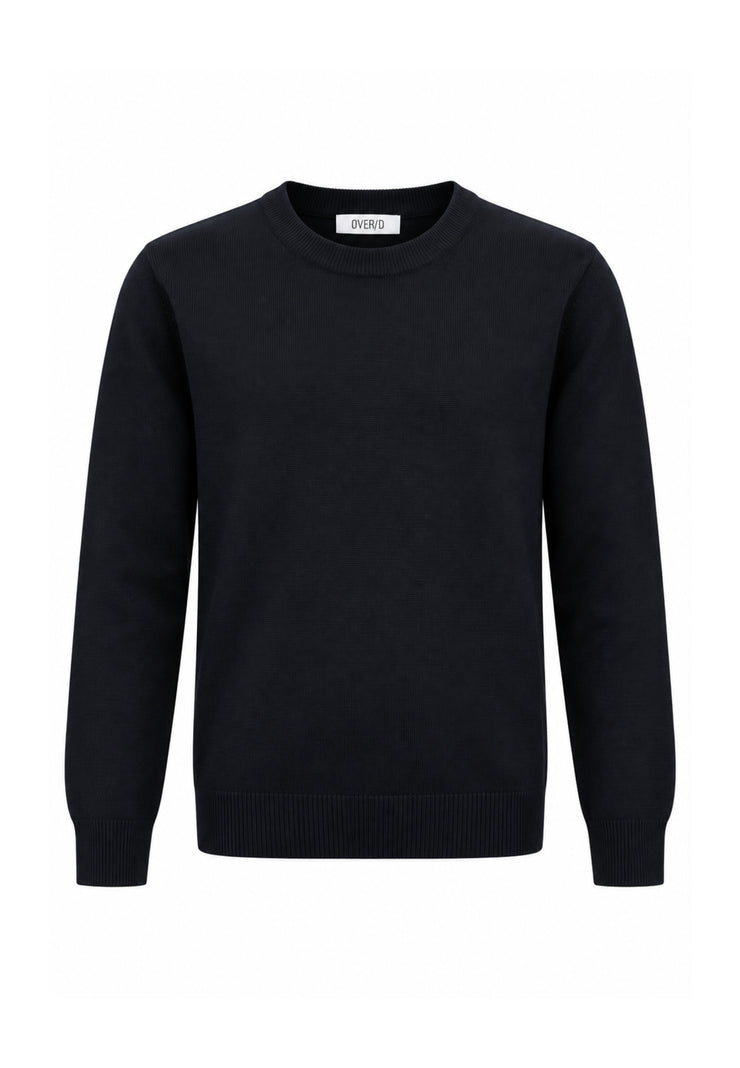 OVERD MAGLIONE NERO IN LANA RASATA Bambini e ragazzi OK105SMG.NE_