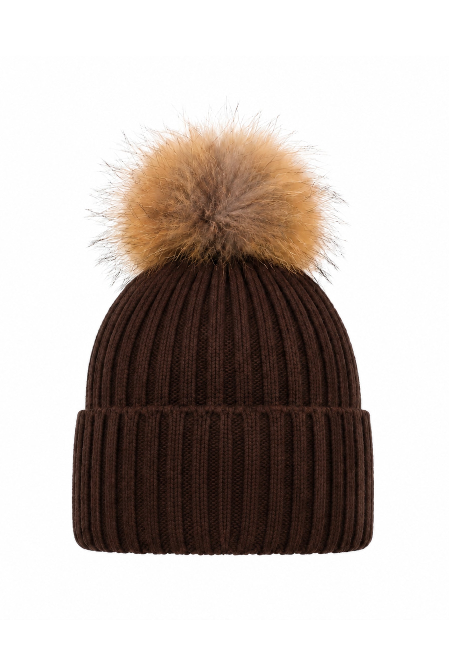 REFRIGIWEAR CAPPELLO MARRONE IN LANA CON POMPOM E LOGO Donna snowflake hat.marro_