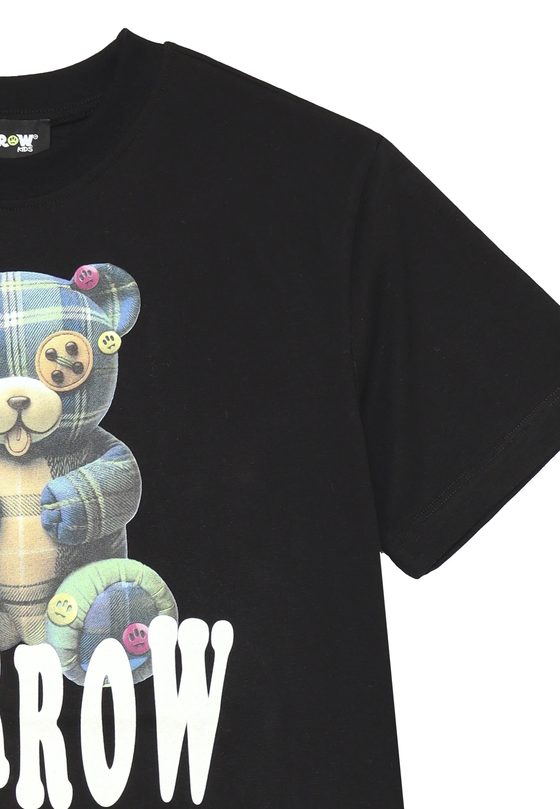 BARROW T SHIRT NERA A MEZZE MANICHE CON TEDDY CENTRALE Bambini e ragazzi F5BKJUTH244.NE_