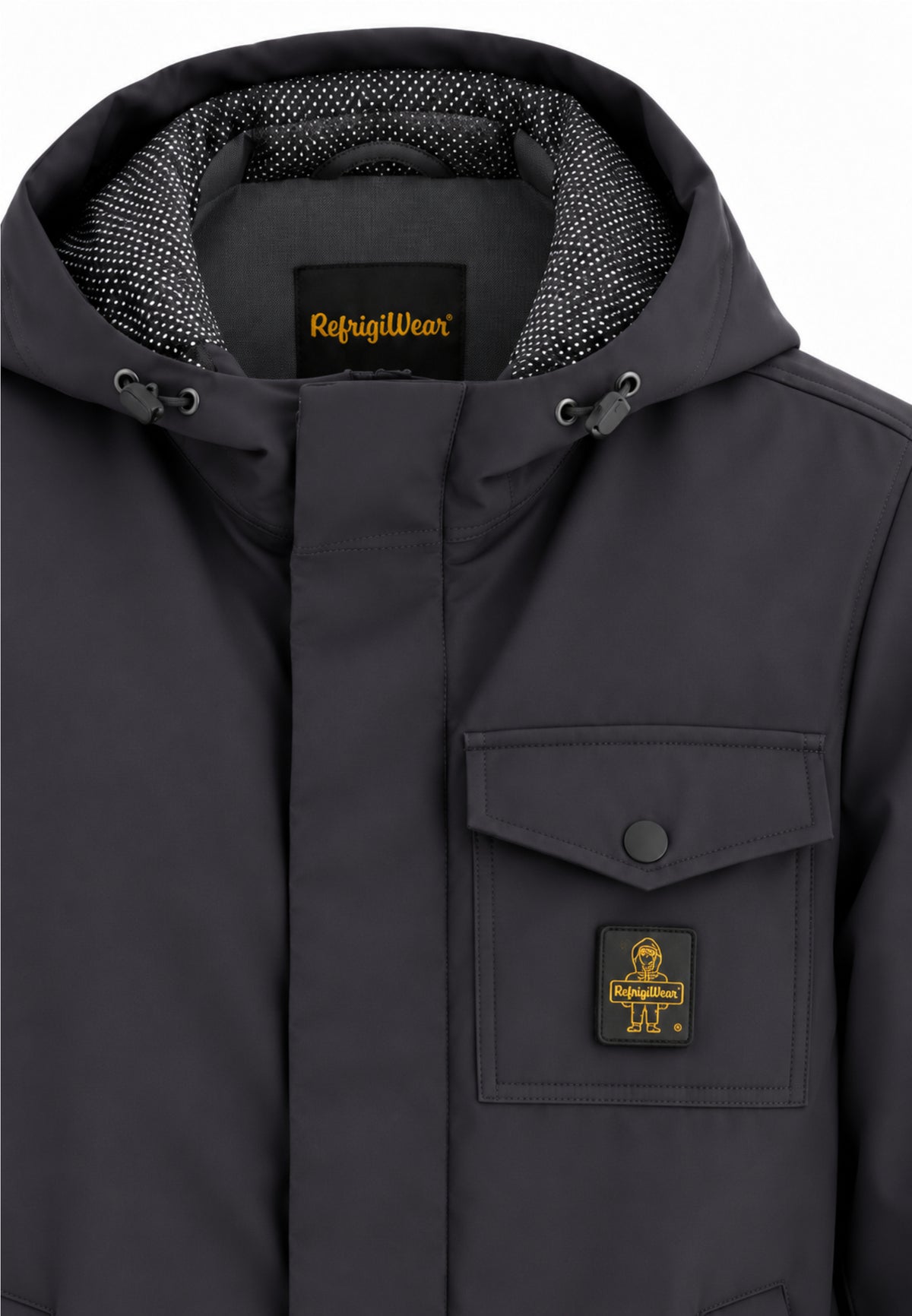 REFRIGIWEAR GIUBBOTTO NERO LUNGO SOFTSHELL Uomo LONG SPEED.NE_