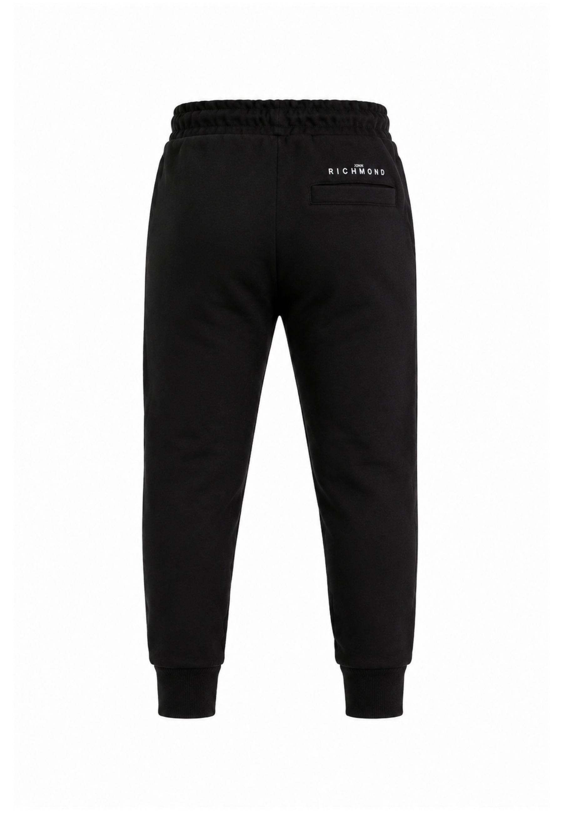 John Richmond Tuta NERA con cappuccio E LOGO GOMMATO BIANCO Bambini e ragazzi rba26007cf.ne_