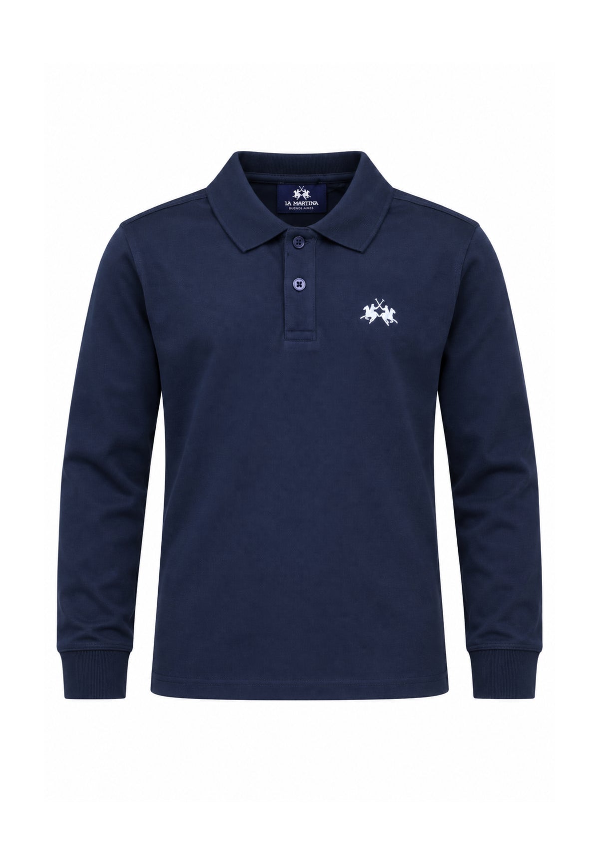 LA MARTINA polo blu logo piccolo Bambini e ragazzi mab0356.blu_