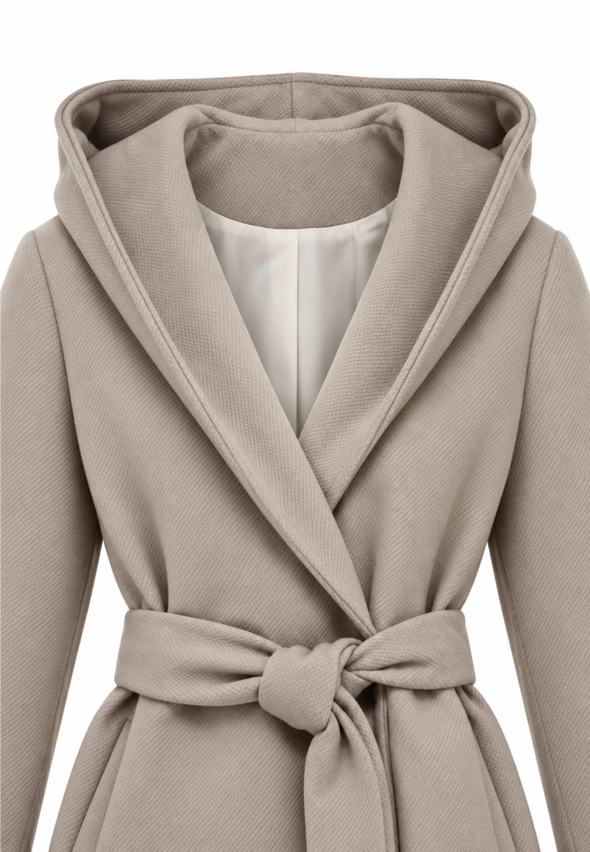 Kocca cappotto beige lungo con cappuccio e cintura Bambine e ragazze chatal.beige_