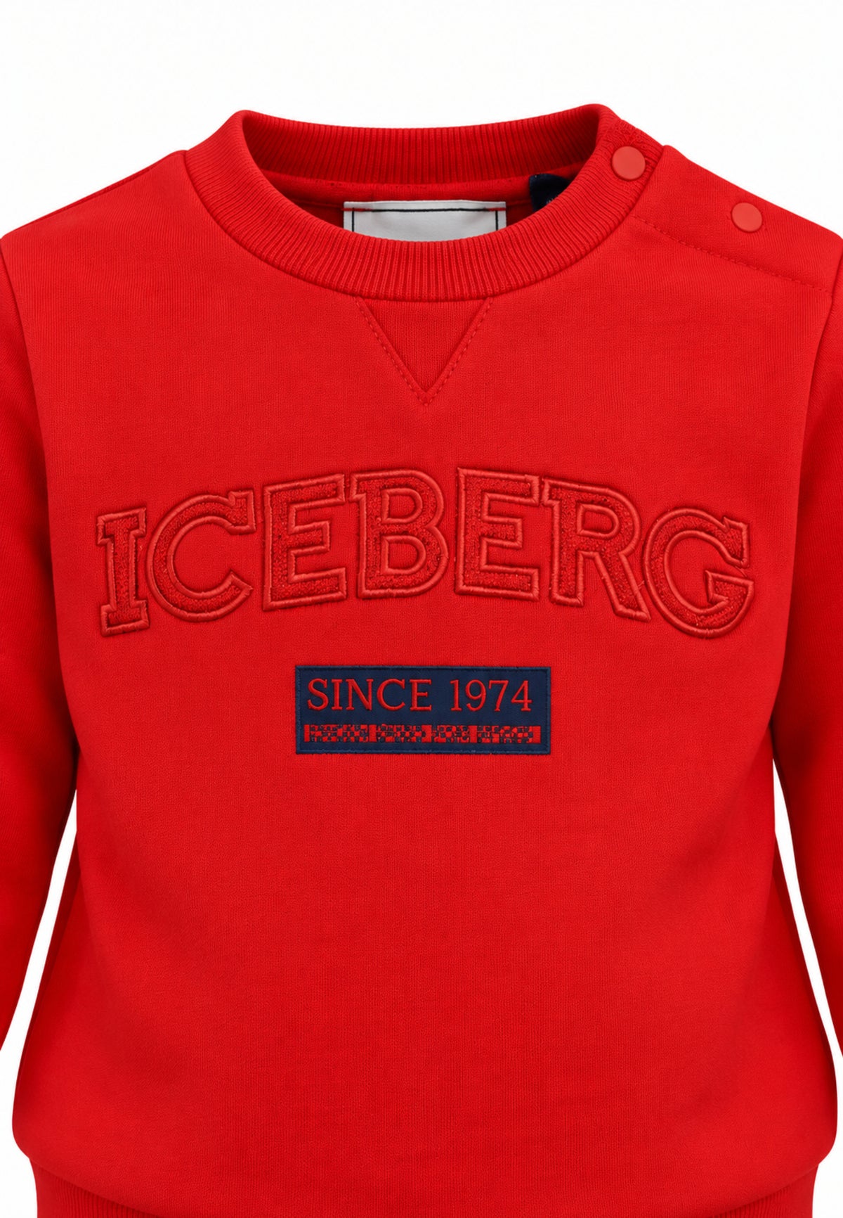 ICEBERGS FELPA ROSSA CON LOGO TONO SU TONO Bambini e ragazzi MFICE7317B.RO_