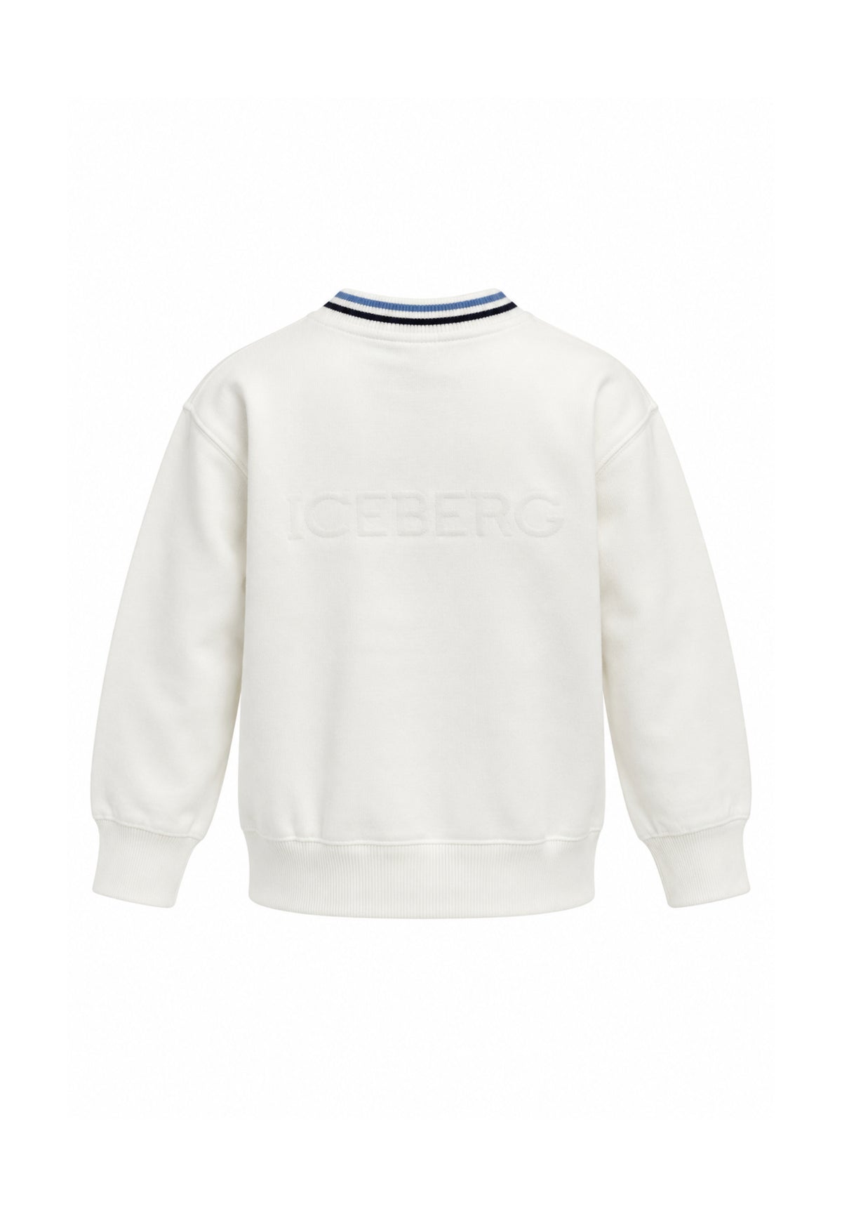 ICEBERGS MAGLIONE BIANCO CON LOGO RICAMATO Bambini e ragazzi MGICE7311J.BIA_