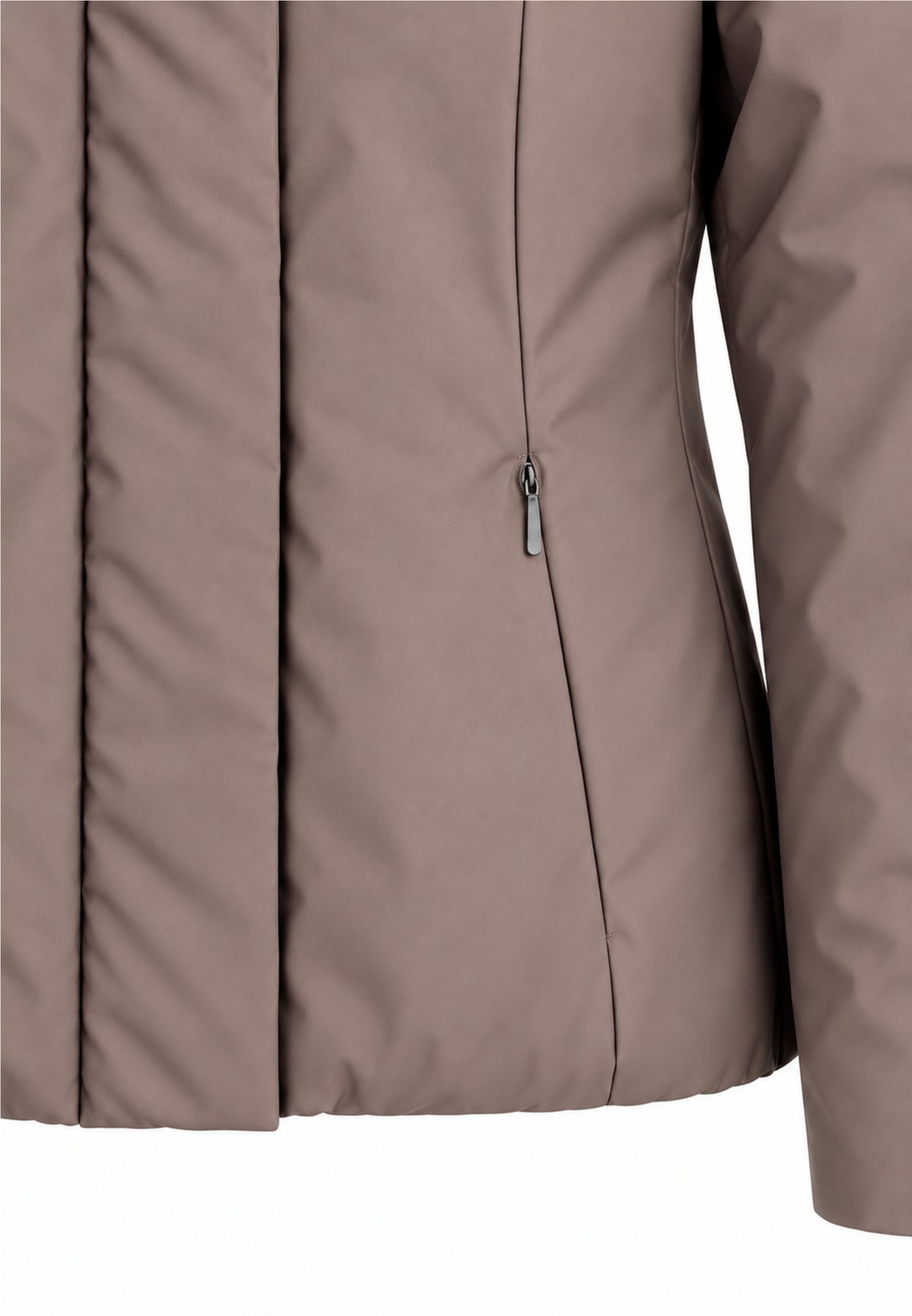 REFRIGIWEAR GIUBBOTTO MARRONE CORTO CON PELLICCIA E CAPPUCCIO Donna SHORT LADY TECH FUR JACKET.MARRO_
