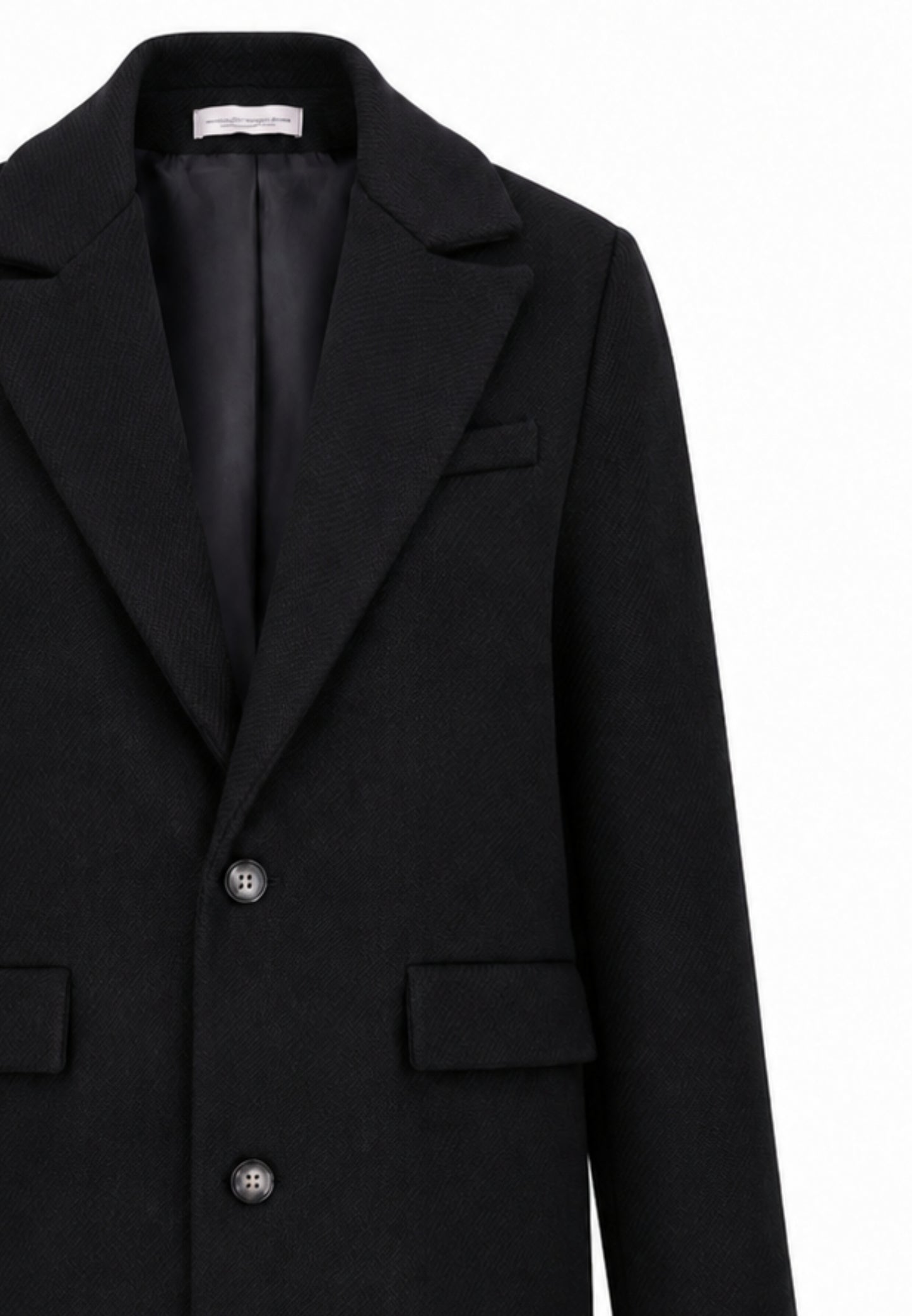 MON SAURIRE cappotto nero CON LAPEL E DOPPIO BOTTONE Bambine e ragazze m1430j.ne_