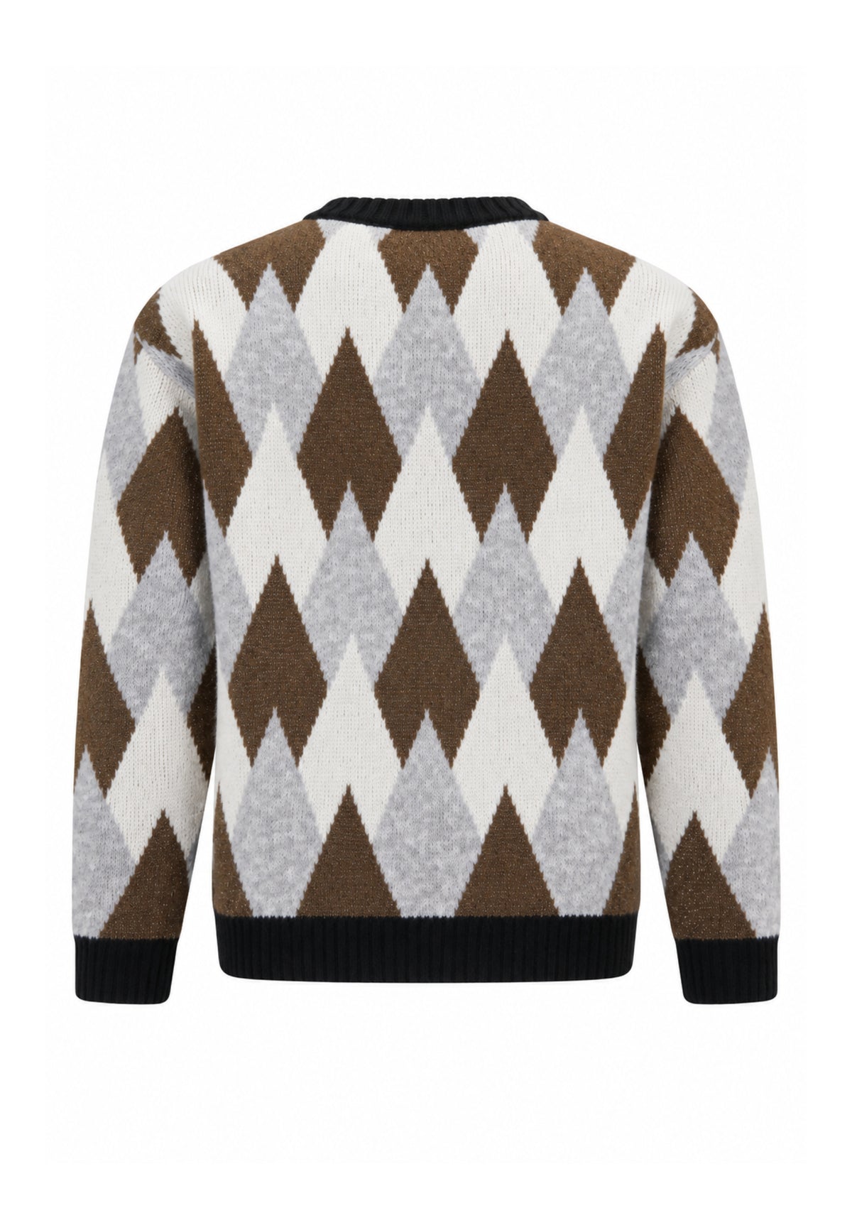 Gabriella Gucci COMPLETO MARRONE A QUADRI IN MAGLIA CON ORSETTO PATCH Bambine e ragazze GK311+GK312.MARRO_