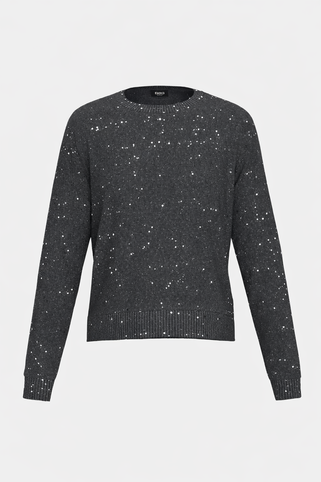 Emme Marella Maglia in filato comfy con paillette Donna Ruth Grigio Scuro