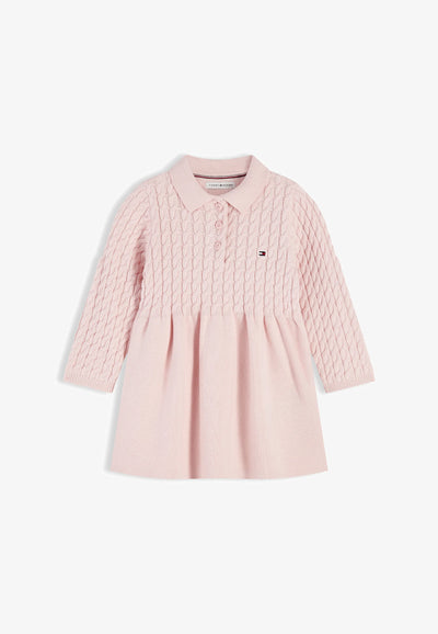 TOMMY HILFIGER vestito ROSA INTRECCIATO POLO Bambine e ragazze kn0kn02308tgq.rosa_