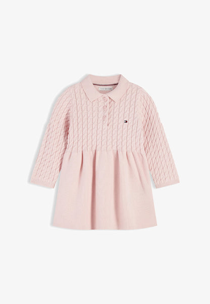 TOMMY HILFIGER vestito ROSA INTRECCIATO POLO Bambine e ragazze kn0kn02308tgq.rosa_
