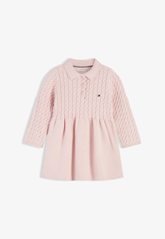 TOMMY HILFIGER vestito ROSA INTRECCIATO POLO Bambine e ragazze kn0kn02308tgq.rosa_