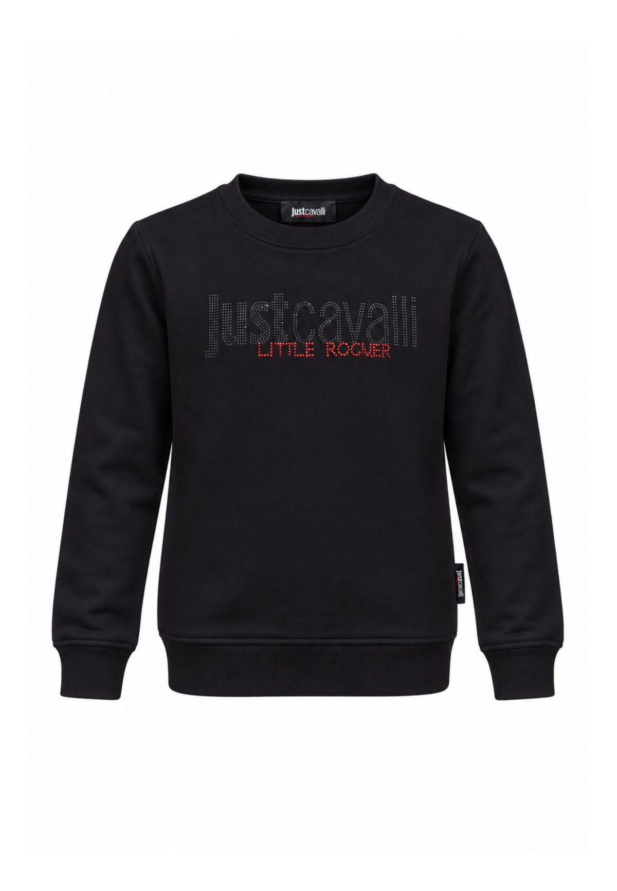 JUST CAVALLI felpa NERA GIROCOLLO CON logo borchie Bambine e ragazze jba26158fe.ne_