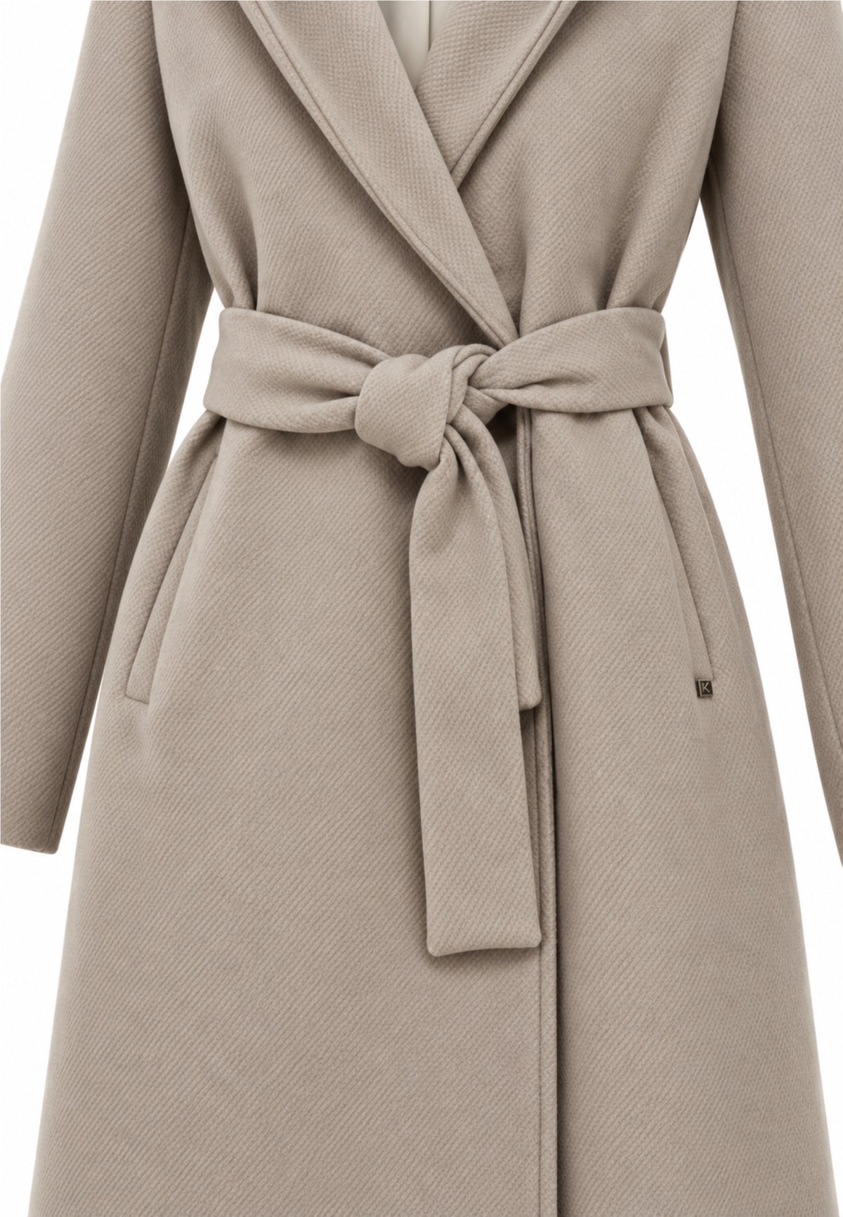 Kocca cappotto beige lungo con cappuccio e cintura Bambine e ragazze chatal.beige_