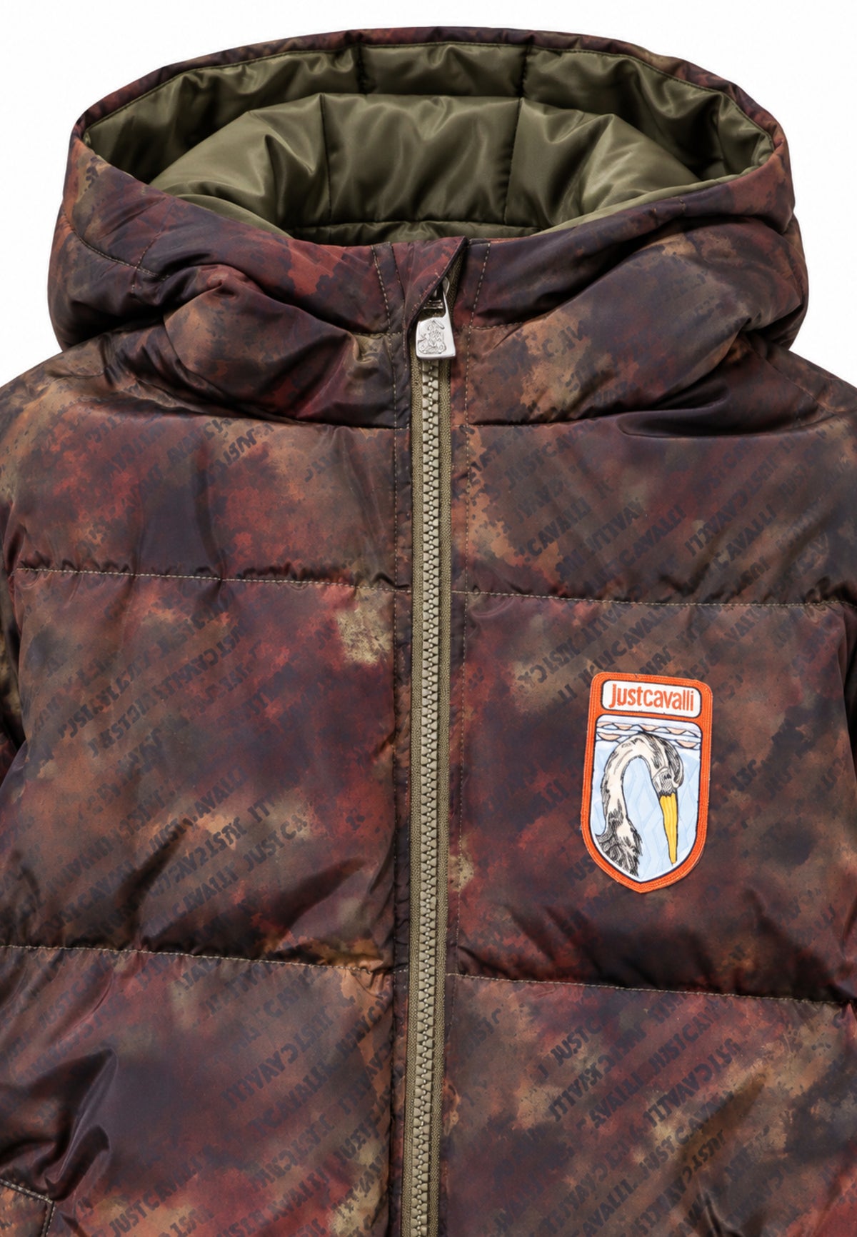 JUST CAVALLI giubbotto fantasia REVERSIBILE CON CAPPUCCIO Bambini e ragazzi jba26019pi.fan_