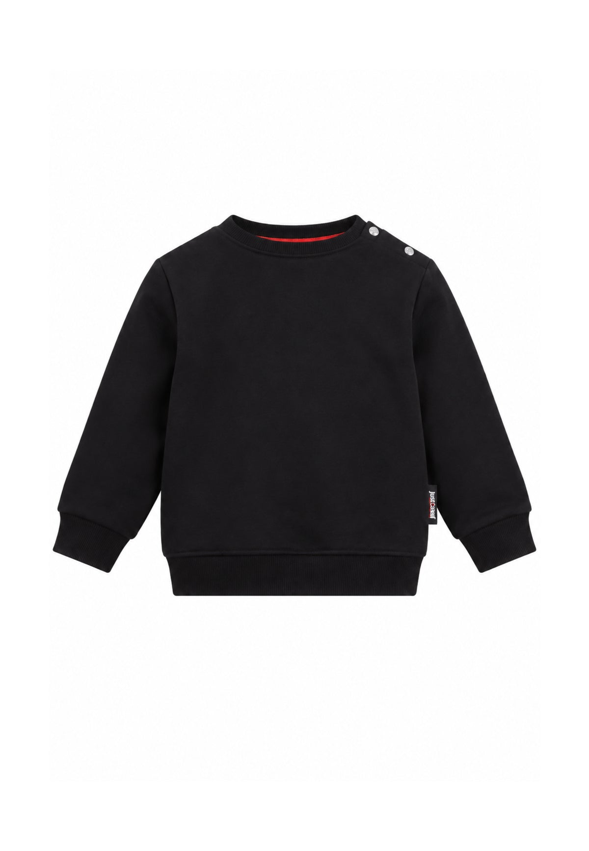 JUST CAVALLI TUTA NERA A GIROCOLLO CON LOGO CENTRALE Bambini e ragazzi JIA26001CF.NE_