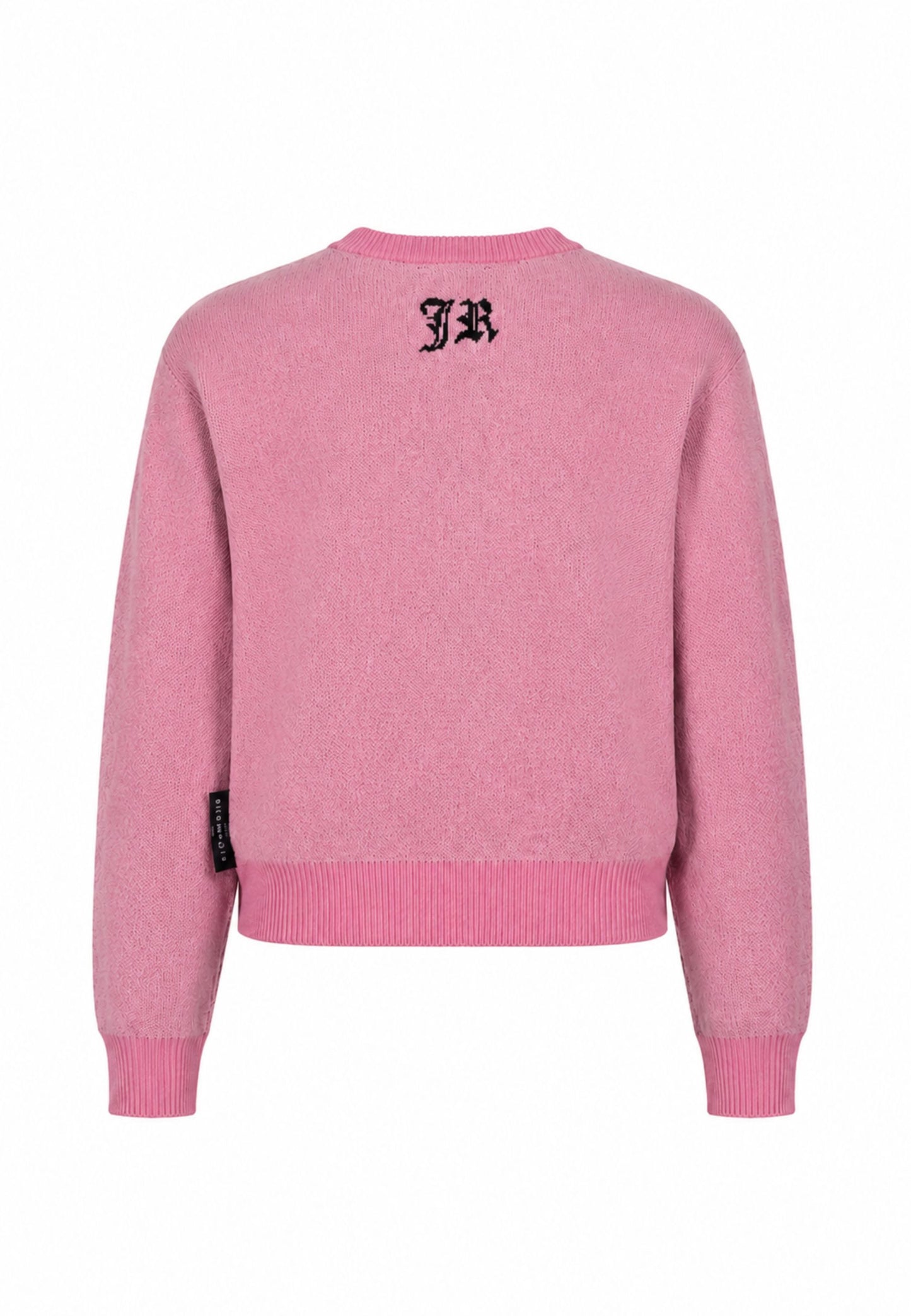 John Richmond maglione rosa crop bambina con scritta e strass Bambine e ragazze rga26061ma.rosa_