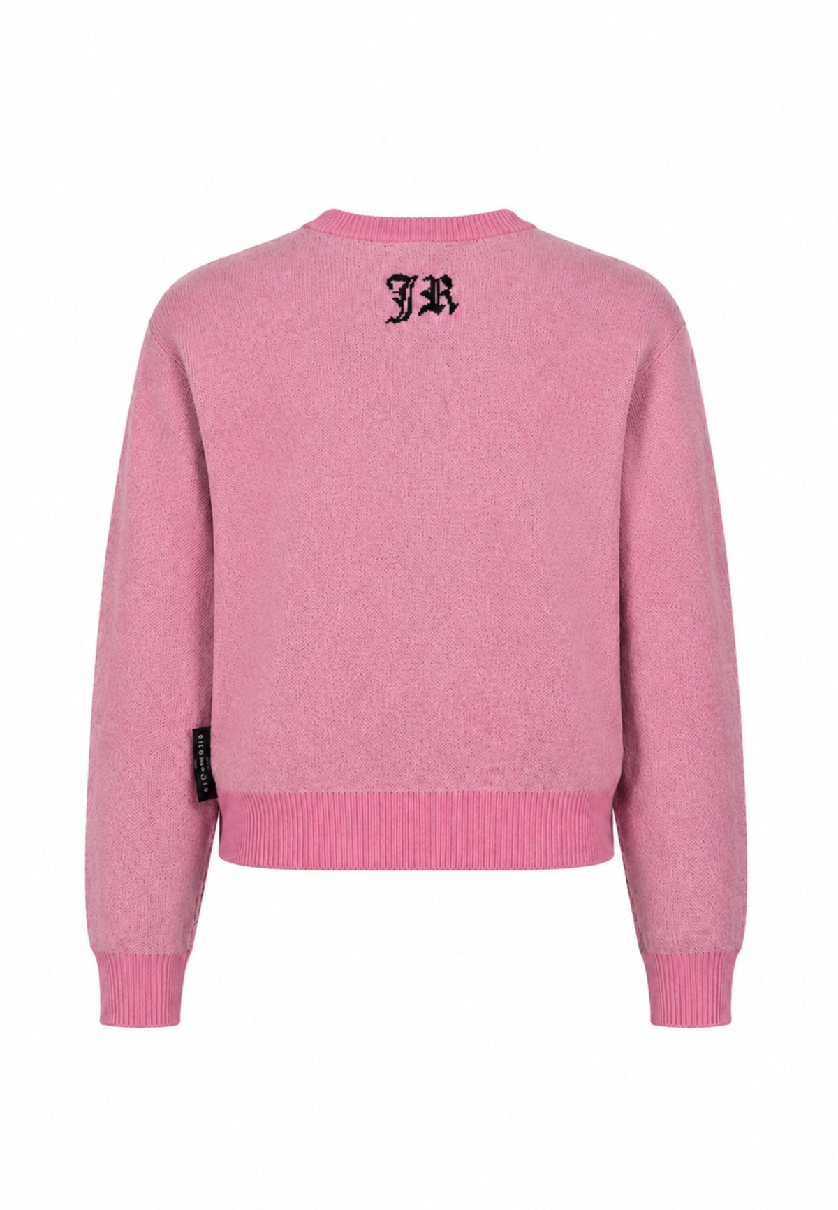 John Richmond maglione rosa crop bambina con scritta e strass Bambine e ragazze rga26061ma.rosa_