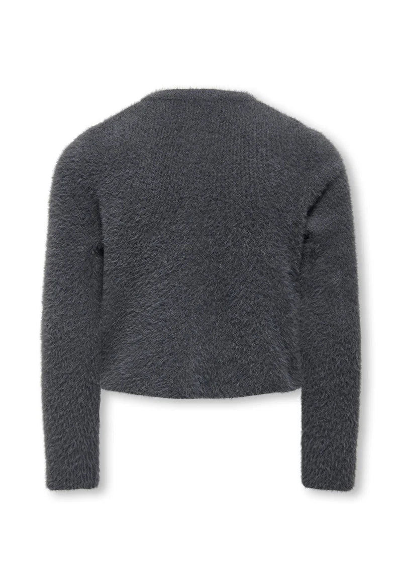 ONLY KIDS CARDIGAN GRIGIO MORBIDO CON BOTTONI PERLA Bambine e ragazze 15352201.GRIG_