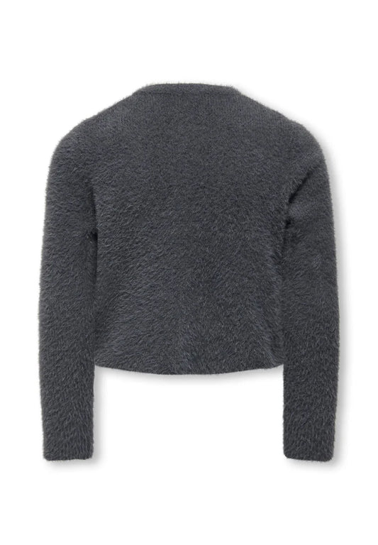 ONLY KIDS CARDIGAN GRIGIO MORBIDO CON BOTTONI PERLA Bambine e ragazze 15352201.GRIG_