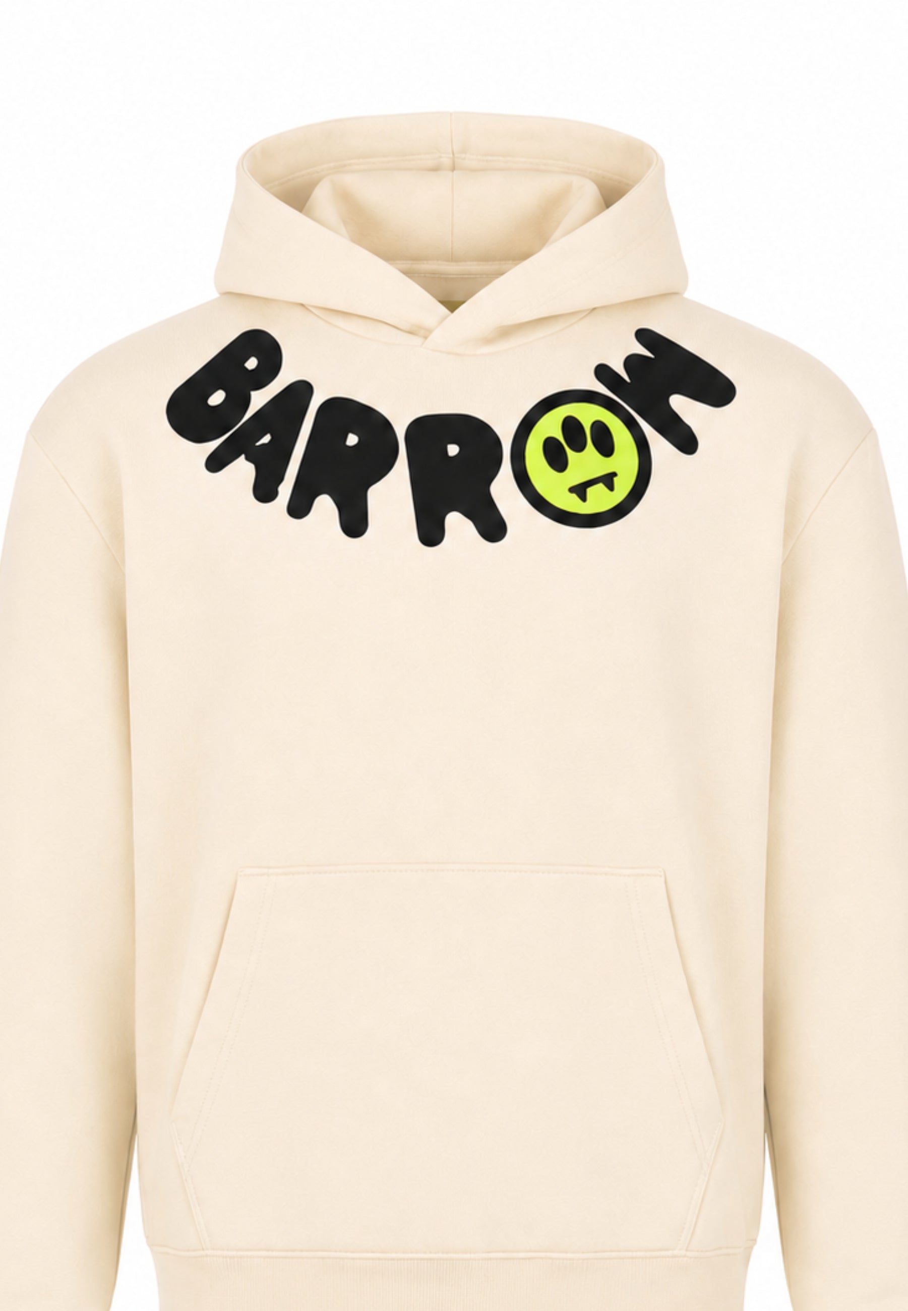 BARROW FELPA PANNA CON CAPPUCCIO con logo sul collo Bambini e ragazzi F6BKJUHS038.PANNA_