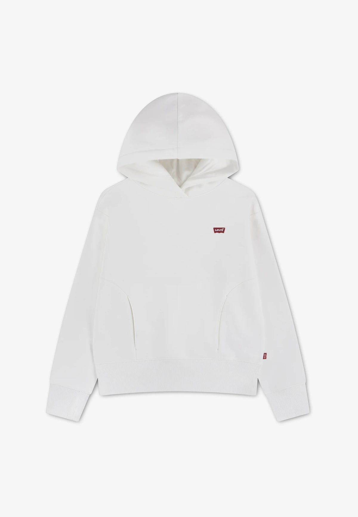 Levi's FELPA CON CAPPUCCIO BIANCA LOGO PICCOLO TESSUTO FELPATO Bambini e ragazzi 4ER942-W1T.BIA_
