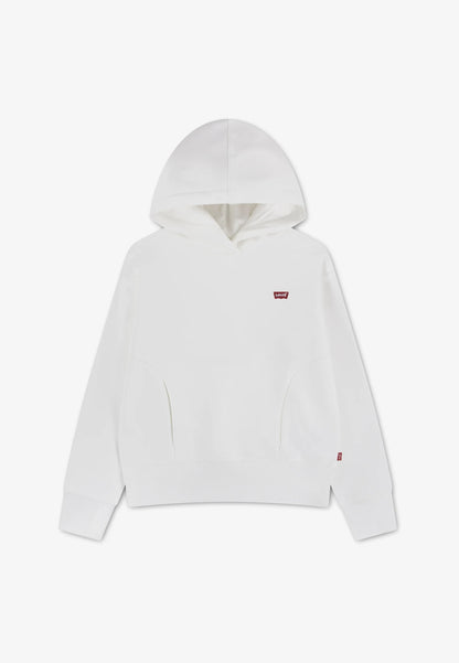 Levi's FELPA CON CAPPUCCIO BIANCA LOGO PICCOLO TESSUTO FELPATO Bambini e ragazzi 4ER942-W1T.BIA_