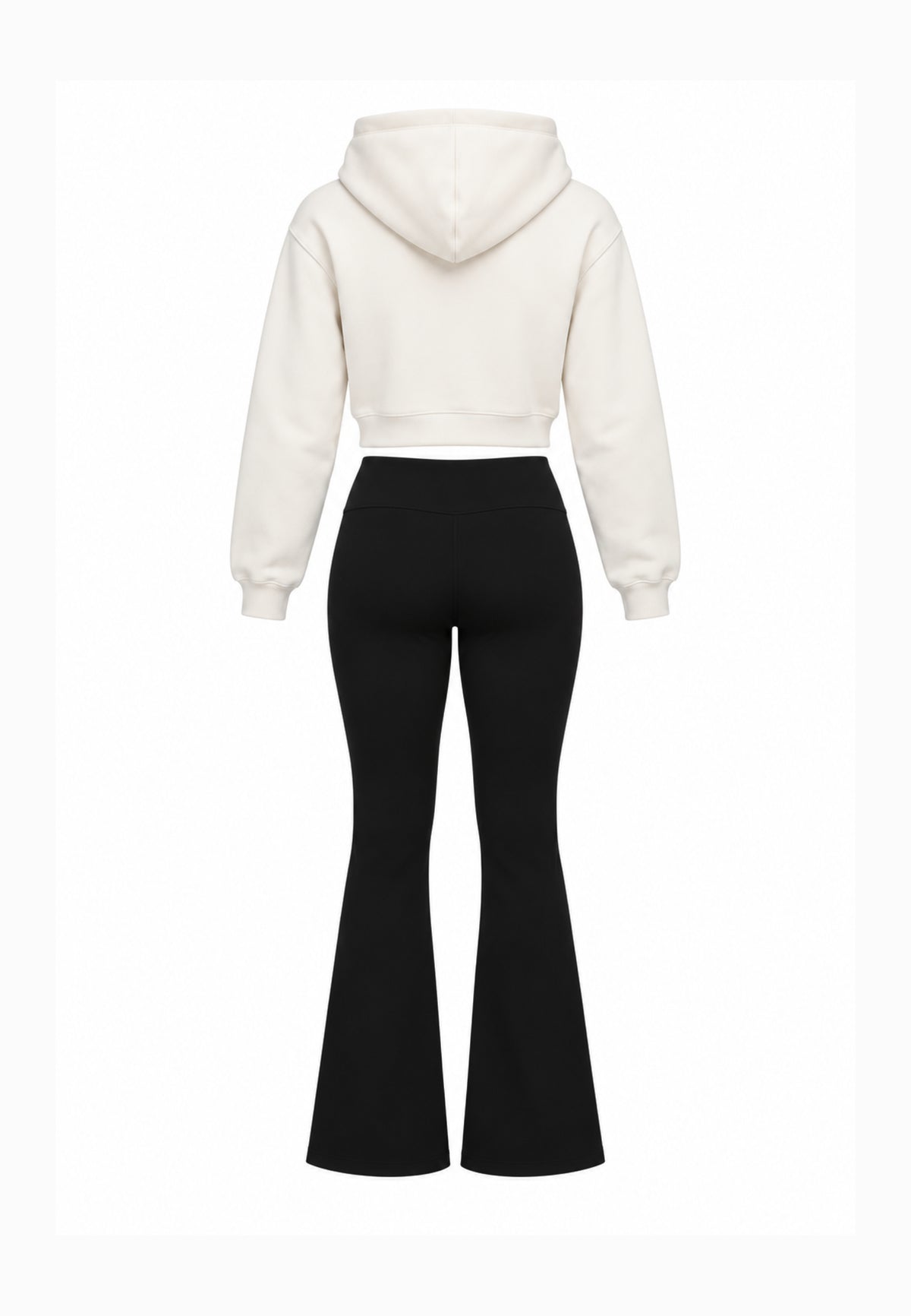 Disclaimer completo panna con felp CROP CON CAPPUCCIO E LEGGINGS Bambine e ragazze 26IDK59206.PANNA_