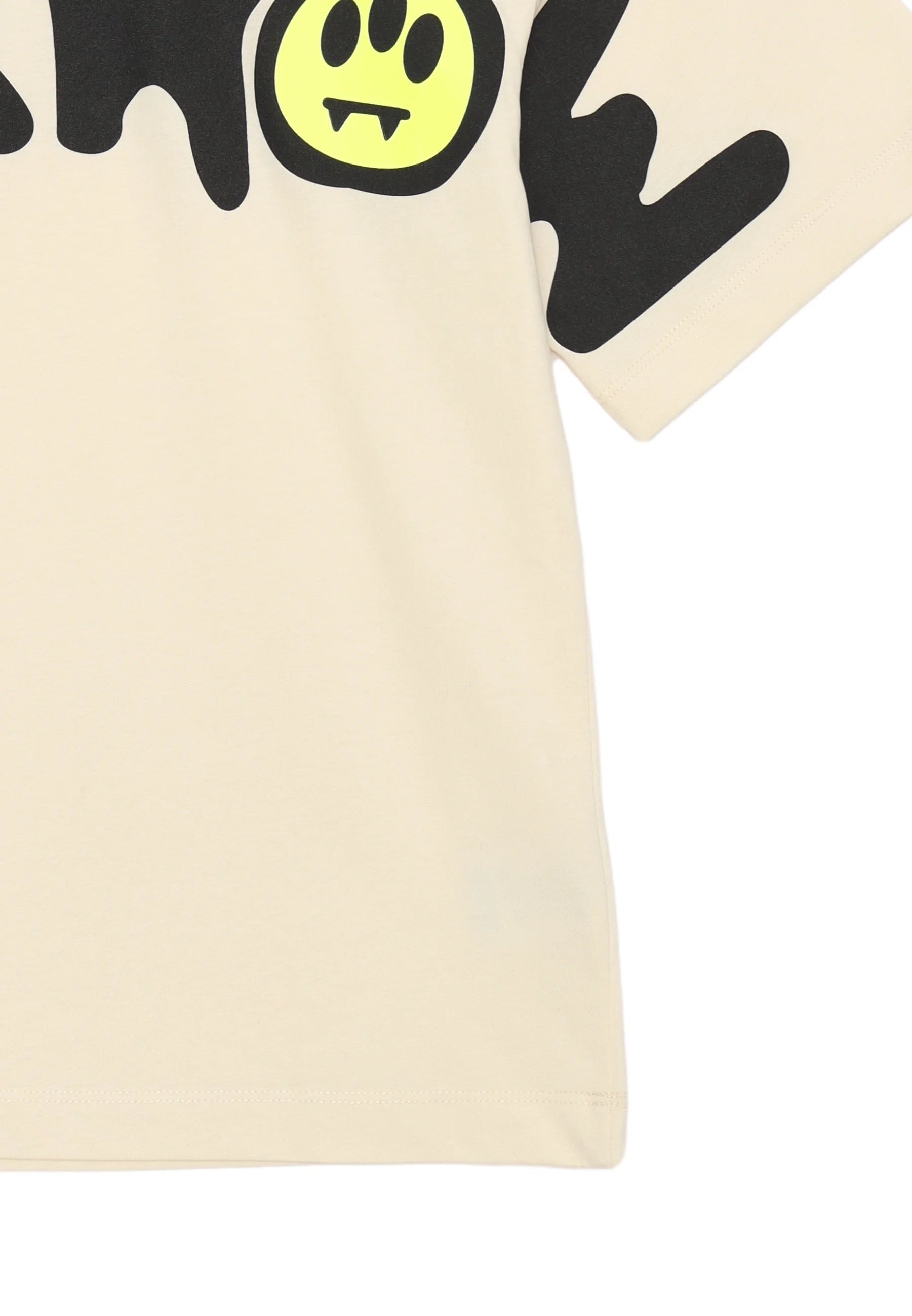 BARROW T SHIRT PANNA A MEZZE MANICHE CON LOGO GRANDE CENTRALE Bambini e ragazzi F5BKJUTH242.PANNA_