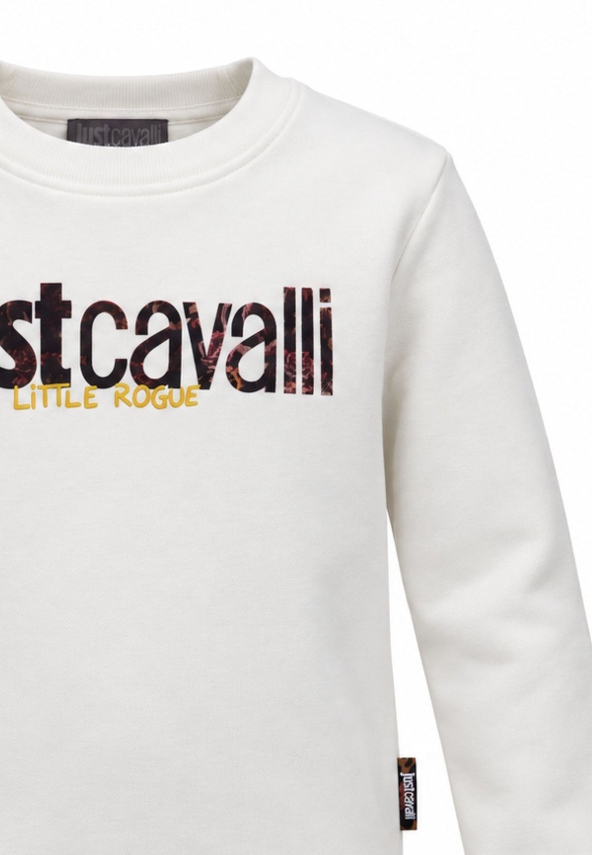 JUST CAVALLI felpa PANNA GIROCOLLO CON logo A FANTASIA Bambine e ragazze jga26168fe.panna_