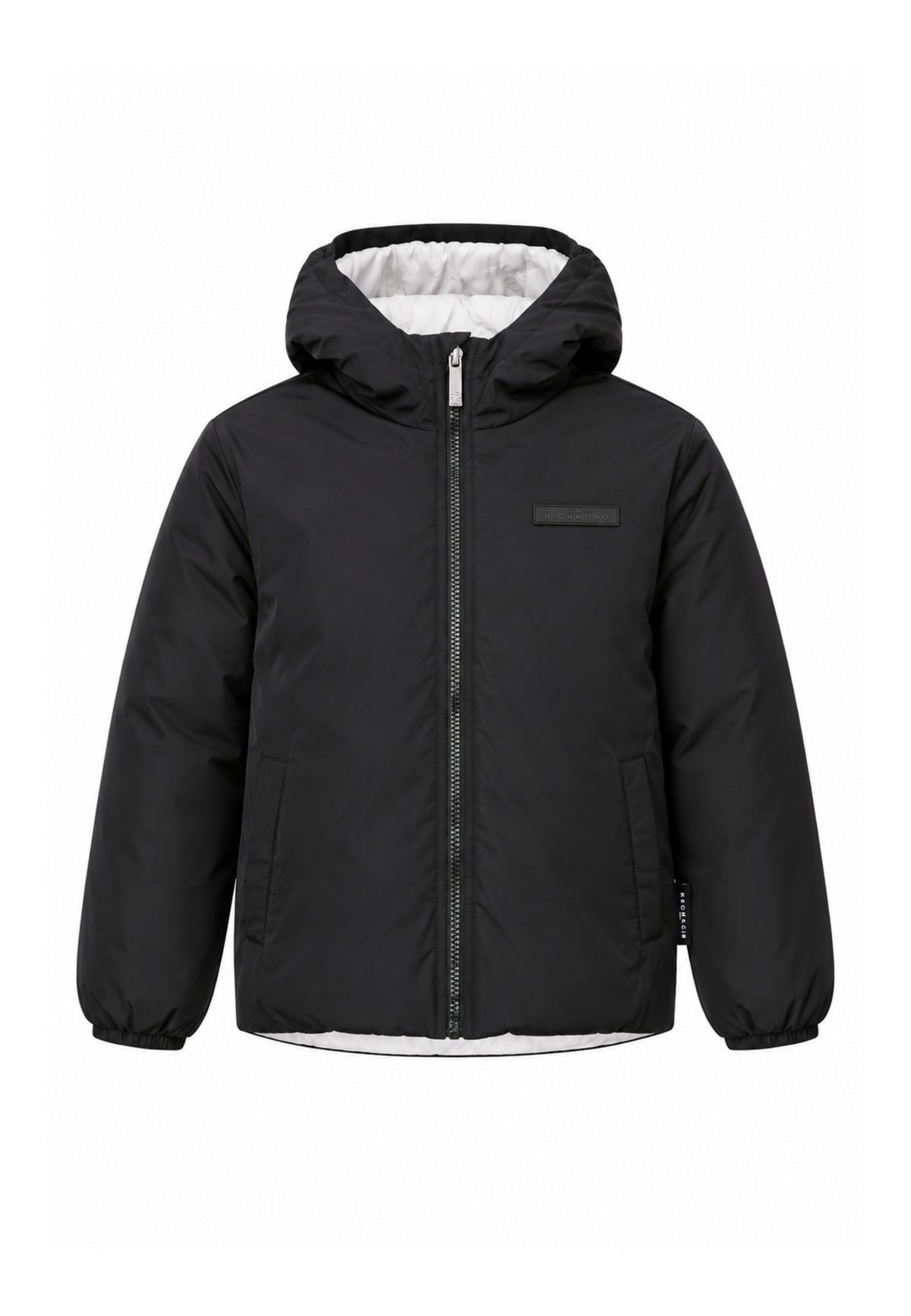 John Richmond GIUBBOTTO NERO REVERSIBILE CON CAPPUCCIO Bambini e ragazzi RBA26036GB.NE_