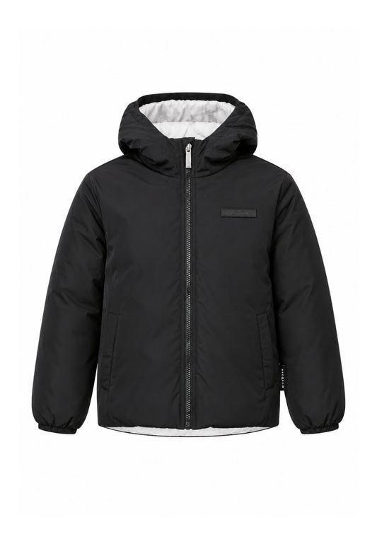 John Richmond GIUBBOTTO NERO REVERSIBILE  CON CAPPUCCIO Bambini e ragazzi RBA26036GB.NE_
