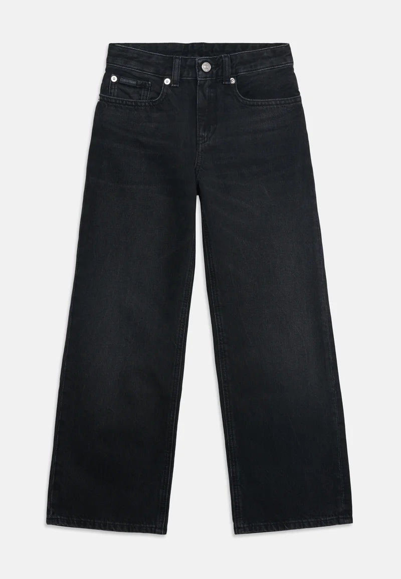 CALVIN KLEIN JEANS nero zampa larga bambina a cinque tasche Bambine e ragazze LVCKFJC08G1BY.NE_